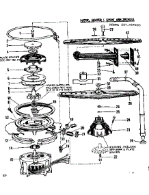 Motor, Heater & Spray Arm Details parts for Kenmore Dishwasher 587.797200 (587797200, 587 797200) from AppliancePartsPros.com