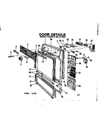 Door Details parts for Kenmore Dishwasher 587.797200 (587797200, 587 797200) from AppliancePartsPros.com