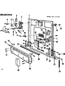 Inner Door Details parts for Kenmore Dishwasher 587.797200 (587797200, 587 797200) from AppliancePartsPros.com