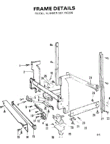 Frame Details parts for Kenmore Dishwasher 587.797200 (587797200, 587 797200) from AppliancePartsPros.com