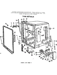 Tub Details parts for Kenmore Dishwasher 587.797300 (587797300, 587 797300) from AppliancePartsPros.com