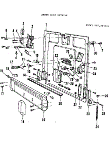 Inner Door Details parts for Kenmore Dishwasher 587.797300 (587797300, 587 797300) from AppliancePartsPros.com
