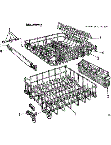 Rack Assembly parts for Kenmore Dishwasher 587.797300 (587797300, 587 797300) from AppliancePartsPros.com