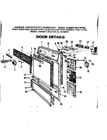 Door Details parts for Kenmore Dishwasher 587.797300 (587797300, 587 797300) from AppliancePartsPros.com