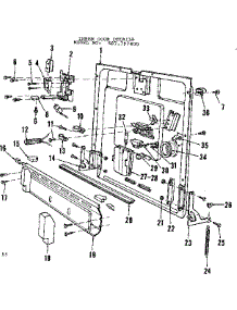 Inner Door Details parts for Kenmore Dishwasher 587.797400 (587797400, 587 797400) from AppliancePartsPros.com