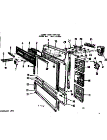 Door Details parts for Kenmore Dishwasher 587.797400 (587797400, 587 797400) from AppliancePartsPros.com