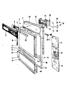 Outer Door Details parts for Kenmore Dishwasher 587.797500 (587797500, 587 797500) from AppliancePartsPros.com