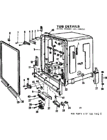 Tub Details parts for Kenmore Dishwasher 587.798210 (587798210, 587 798210) from AppliancePartsPros.com