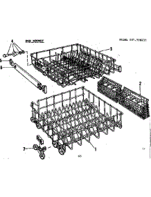 Rack Assembly parts for Kenmore Dishwasher 587.798210 (587798210, 587 798210) from AppliancePartsPros.com