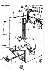 Frame Assembly parts for Kenmore Dishwasher 587.798210 (587798210, 587 798210) from AppliancePartsPros.com