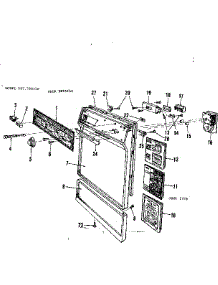 Door Details parts for Kenmore Dishwasher 587.798310 (587798310, 587 798310) from AppliancePartsPros.com