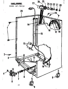 Frame Assembly parts for Kenmore Dishwasher 587.798310 (587798310, 587 798310) from AppliancePartsPros.com
