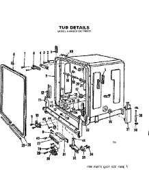 Tub Details parts for Kenmore Dishwasher 587.798310 (587798310, 587 798310) from AppliancePartsPros.com
