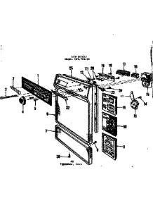 Door Details parts for Kenmore Dishwasher 587.798410 (587798410, 587 798410) from AppliancePartsPros.com