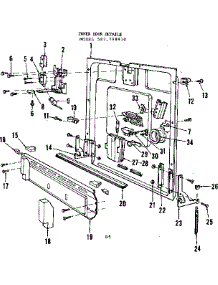 Inner Door Details parts for Kenmore Dishwasher 587.798410 (587798410, 587 798410) from AppliancePartsPros.com