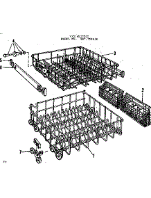 Rack Assembly parts for Kenmore Dishwasher 587.798410 (587798410, 587 798410) from AppliancePartsPros.com