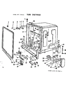 Tub Details parts for Kenmore Dishwasher 587.798510 (587798510, 587 798510) from AppliancePartsPros.com