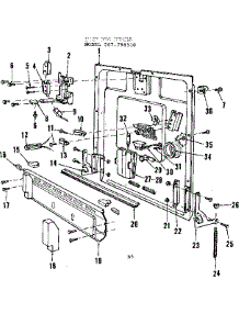 Inner Door Details parts for Kenmore Dishwasher 587.798510 (587798510, 587 798510) from AppliancePartsPros.com