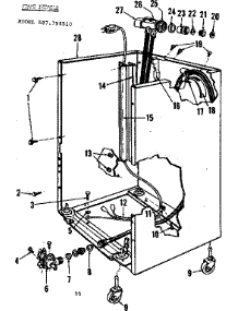 Frame Details parts for Kenmore Dishwasher 587.798510 (587798510, 587 798510) from AppliancePartsPros.com