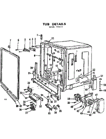 Tub Details parts for Kenmore Dishwasher 587.798610 (587798610, 587 798610) from AppliancePartsPros.com