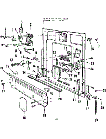 Inner Door Details parts for Kenmore Dishwasher 587.798610 (587798610, 587 798610) from AppliancePartsPros.com