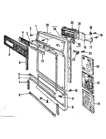 Outer Door Details parts for Kenmore Dishwasher 587.798710 (587798710, 587 798710) from AppliancePartsPros.com