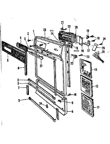 Outer Door Details parts for Kenmore Dishwasher 587.798711 (587798711, 587 798711) from AppliancePartsPros.com