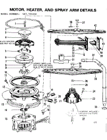 Motor,Heater & Spray Arm parts for Kenmore Dishwasher 587.799200 (587799200, 587 799200) from AppliancePartsPros.com
