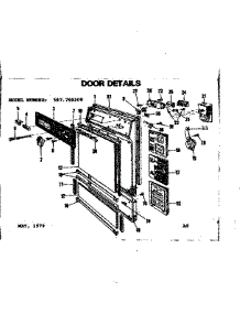 Door parts for Kenmore Dishwasher 587.799200 (587799200, 587 799200) from AppliancePartsPros.com