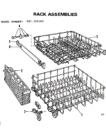 Rack Assemblies parts for Kenmore Dishwasher 587.799200 (587799200, 587 799200) from AppliancePartsPros.com