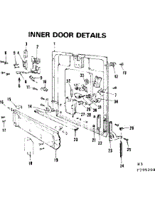 Inner Door parts for Kenmore Dishwasher 587.799200 (587799200, 587 799200) from AppliancePartsPros.com