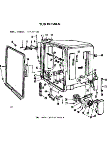 Tub parts for Kenmore Dishwasher 587.799200 (587799200, 587 799200) from AppliancePartsPros.com