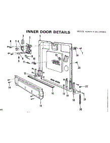 Inner Door Details parts for Kenmore Dishwasher 587.799300 (587799300, 587 799300) from AppliancePartsPros.com