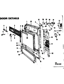 Door Details parts for Kenmore Dishwasher 587.799300 (587799300, 587 799300) from AppliancePartsPros.com