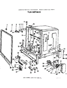 Tub Details parts for Kenmore Dishwasher 587.799410 (587799410, 587 799410) from AppliancePartsPros.com