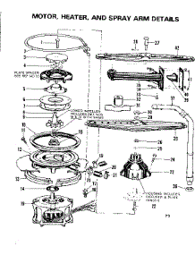 Motor, Heater, & Spray Arm Det. parts for Kenmore Dishwasher 587.799410 (587799410, 587 799410) from AppliancePartsPros.com