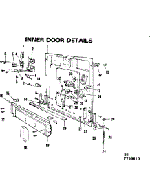 Inner Door Details parts for Kenmore Dishwasher 587.799410 (587799410, 587 799410) from AppliancePartsPros.com