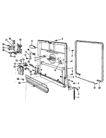 Door Details parts for Kenmore Dishwasher 587.8092880 (5878092880, 587 8092880) from AppliancePartsPros.com