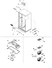 Fz Shelving, Filter & Evap Fan Motor parts for Kenmore Refrigerator 596.50002100 (59650002100, 596 50002100) from AppliancePartsPros.com