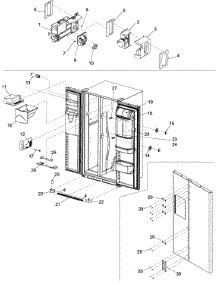 Controls, Light Shield & Door Handles parts for Kenmore Refrigerator 596.50003100 (59650003100, 596 50003100) from AppliancePartsPros.com