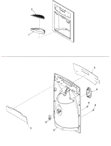 Facade parts for Kenmore Refrigerator 596.50003100 (59650003100, 596 50003100) from AppliancePartsPros.com