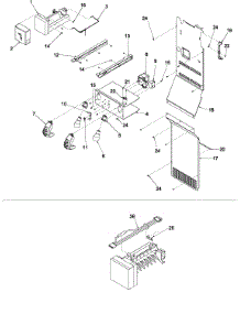 Fz Lighting & Auger Assy parts for Kenmore Refrigerator 596.50003100 (59650003100, 596 50003100) from AppliancePartsPros.com