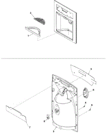 Facade parts for Kenmore Refrigerator 596.50012100 (59650012100, 596 50012100) from AppliancePartsPros.com
