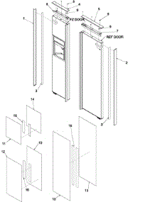 Trim & Panels parts for Kenmore Refrigerator 596.50014100 (59650014100, 596 50014100) from AppliancePartsPros.com