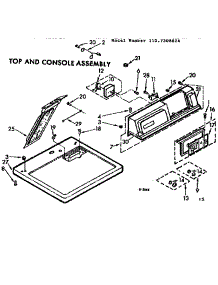 Top And Console Assembly parts for Kenmore Dryer 110.7308624 (1107308624, 110 7308624) from AppliancePartsPros.com