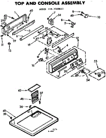 Top And Console Assembly parts for Kenmore Dryer 110.7308811 (1107308811, 110 7308811) from AppliancePartsPros.com