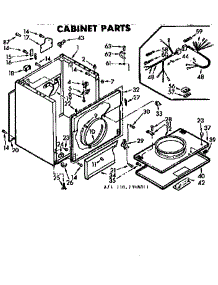 Cabinet Parts parts for Kenmore Dryer 110.7308811 (1107308811, 110 7308811) from AppliancePartsPros.com