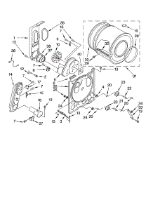 Bulkhead Parts parts for Kenmore Dryer 110.73102101 (11073102101, 110 73102101) from AppliancePartsPros.com