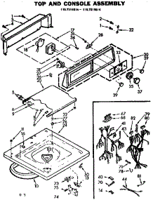 Top And Consoel Assembly parts for Kenmore Washer 110.7314614 (1107314614, 110 7314614) from AppliancePartsPros.com