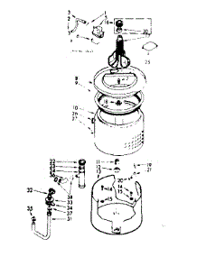 Tub & Basket Assembly parts for Kenmore Washer 110.7324500 (1107324500, 110 7324500) from AppliancePartsPros.com